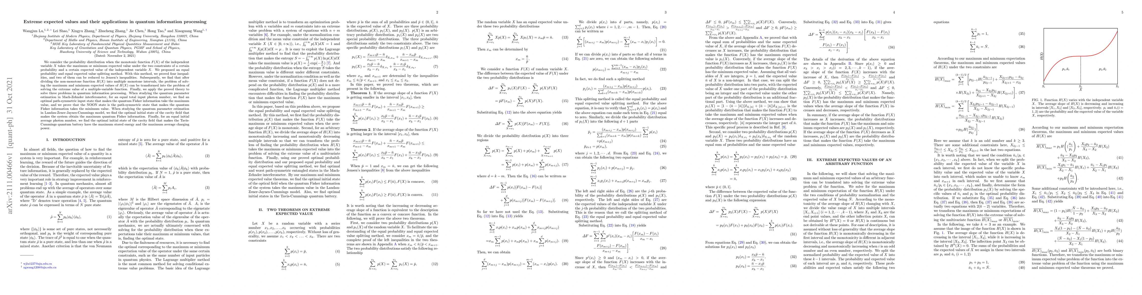 Thumbnail for Extreme expected values and their applications in quantum information
  processing