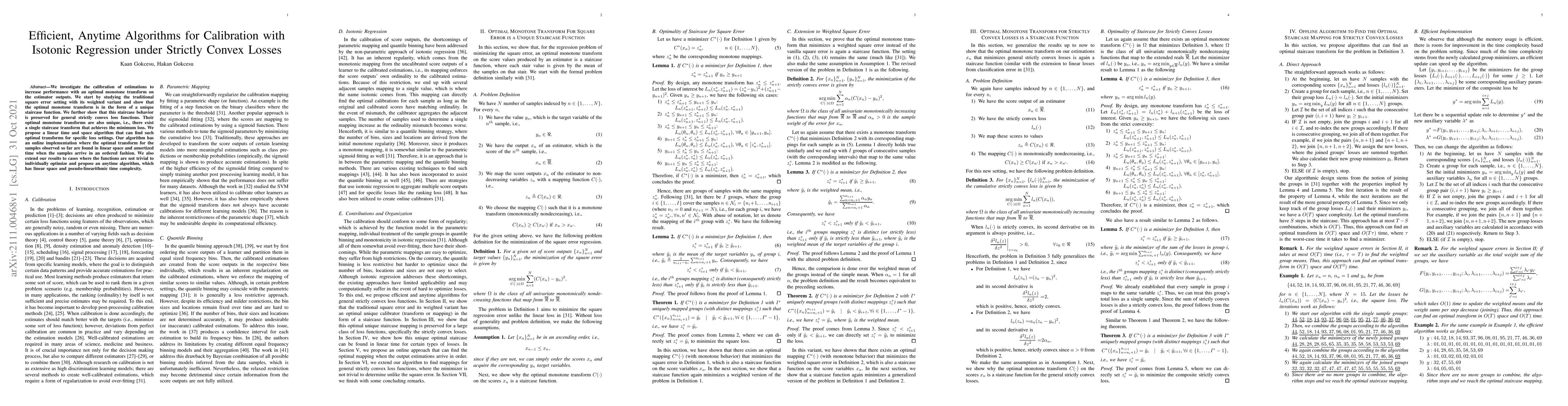 Thumbnail for Efficient, Anytime Algorithms for Calibration with Isotonic Regression
  under Strictly Convex Losses