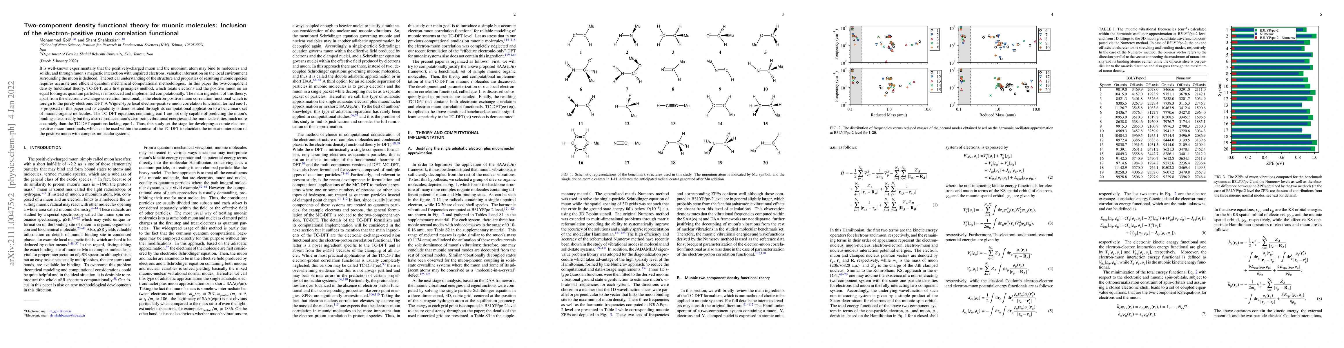 Thumbnail for Two-component density functional theory for muonic molecules: Inclusion
  of the electron-positive muon correlation functional