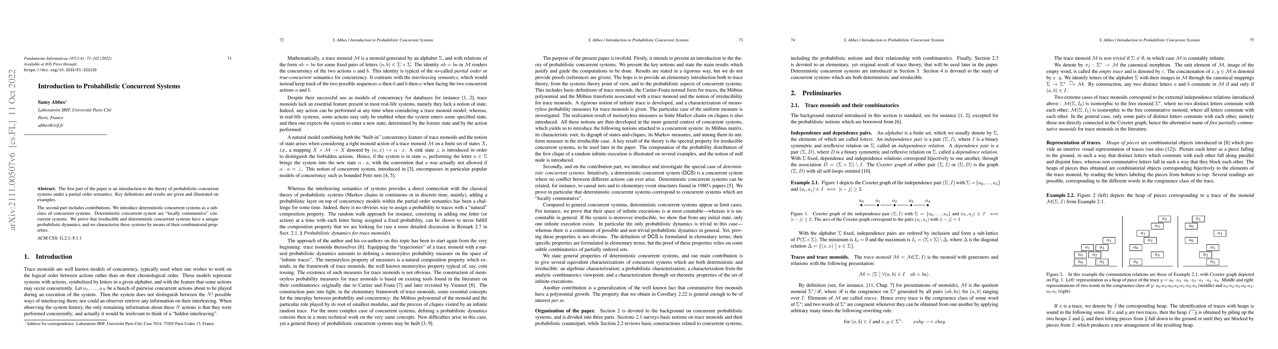 Thumbnail for Introduction to probabilistic concurrent systems