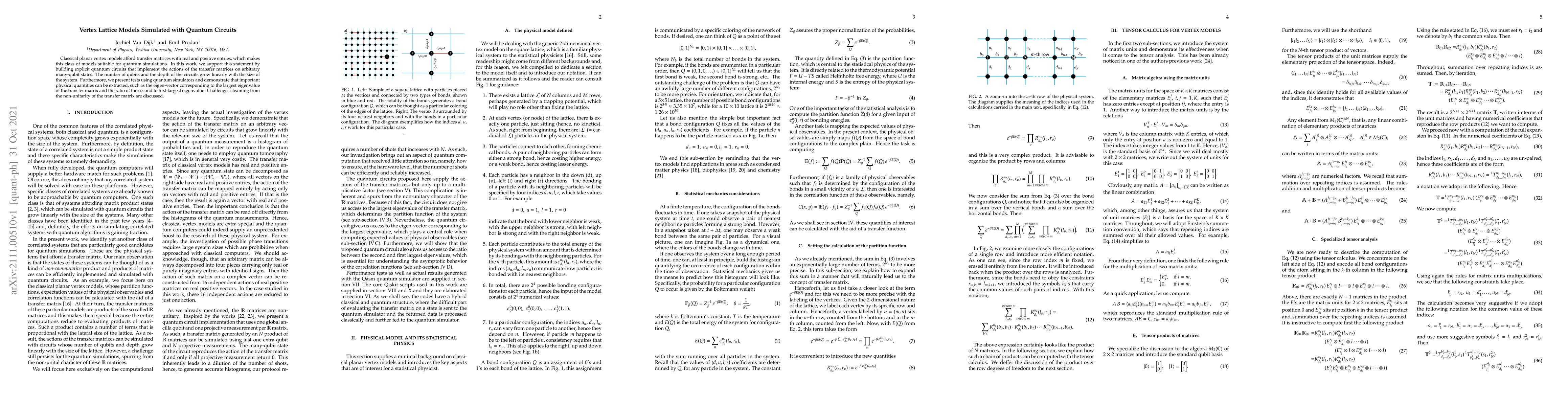 Thumbnail for Vertex Lattice Models Simulated with Quantum Circuits