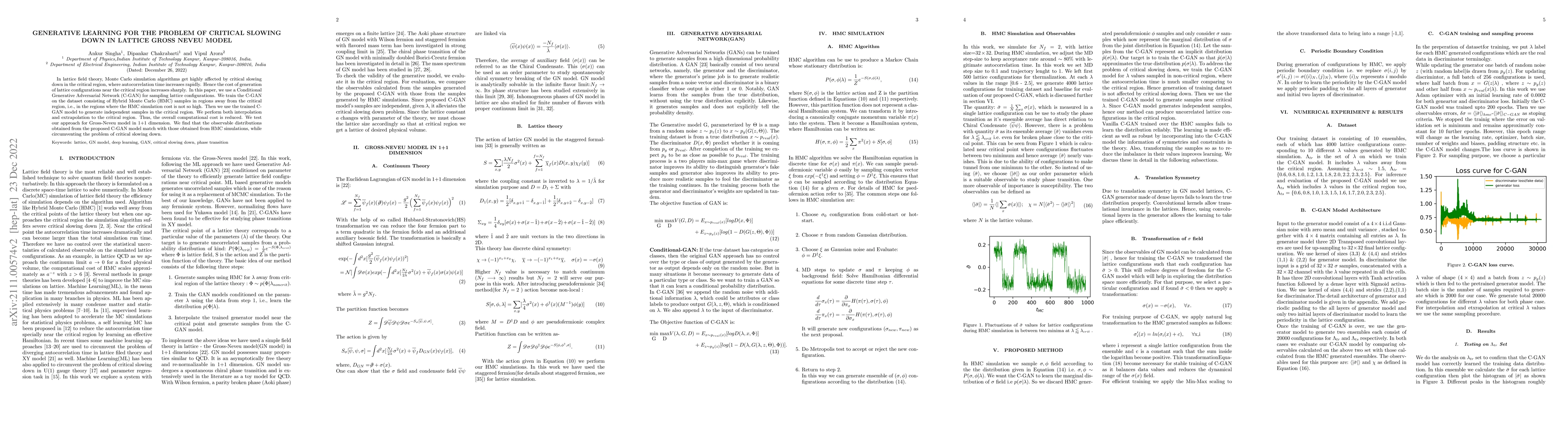 Thumbnail for Generative learning for the problem of critical slowing down in lattice
  Gross Neveu model