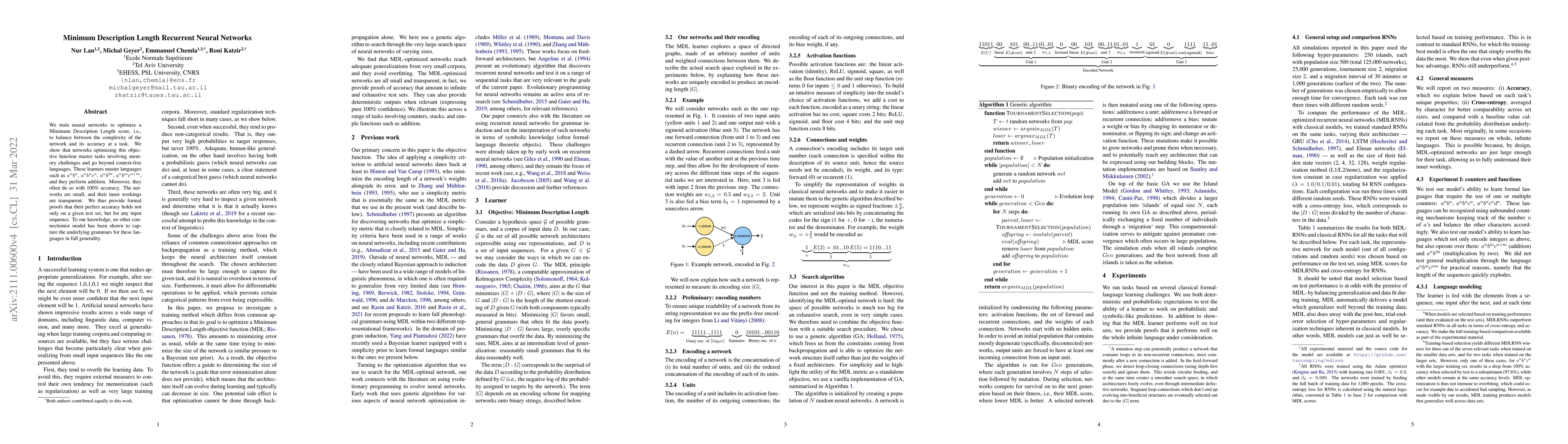 Thumbnail for Minimum Description Length Recurrent Neural Networks