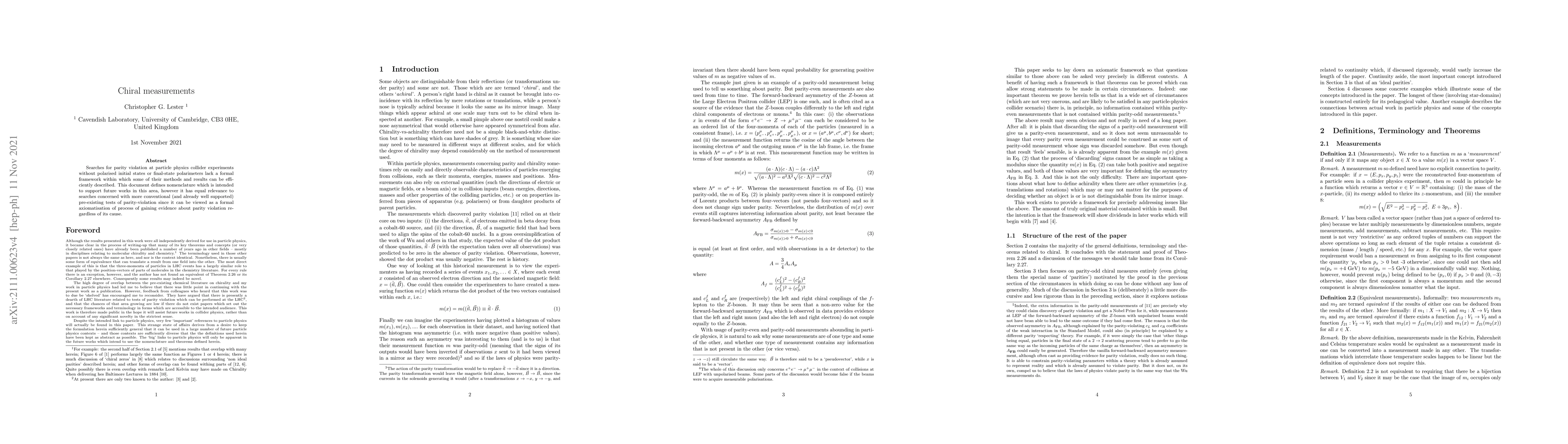 Thumbnail for Chiral Measurements