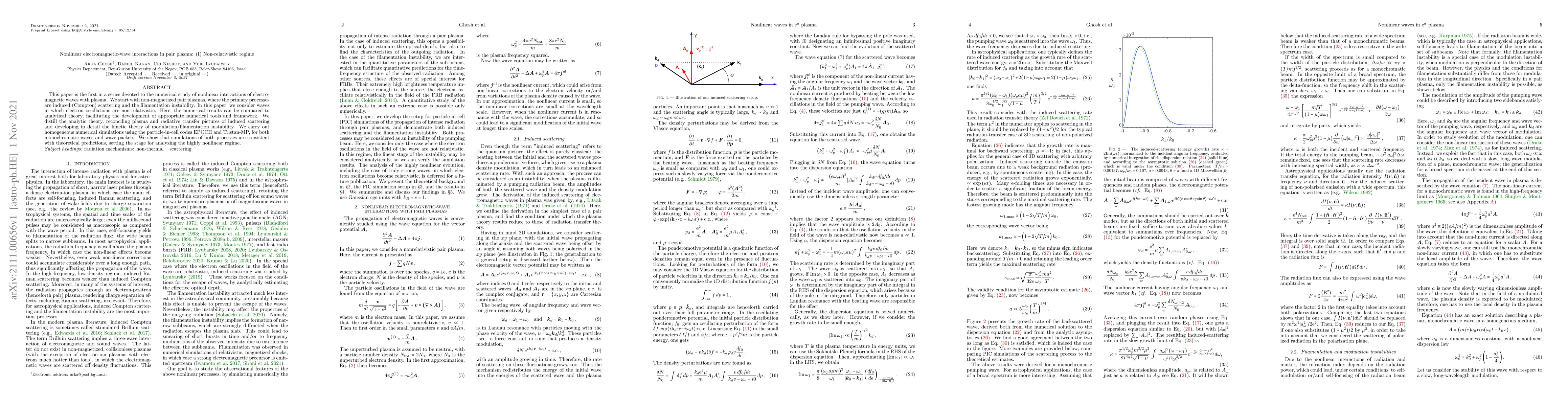 Thumbnail for Nonlinear electromagnetic-wave interactions in pair plasma: (I)
  Non-relativistic regime