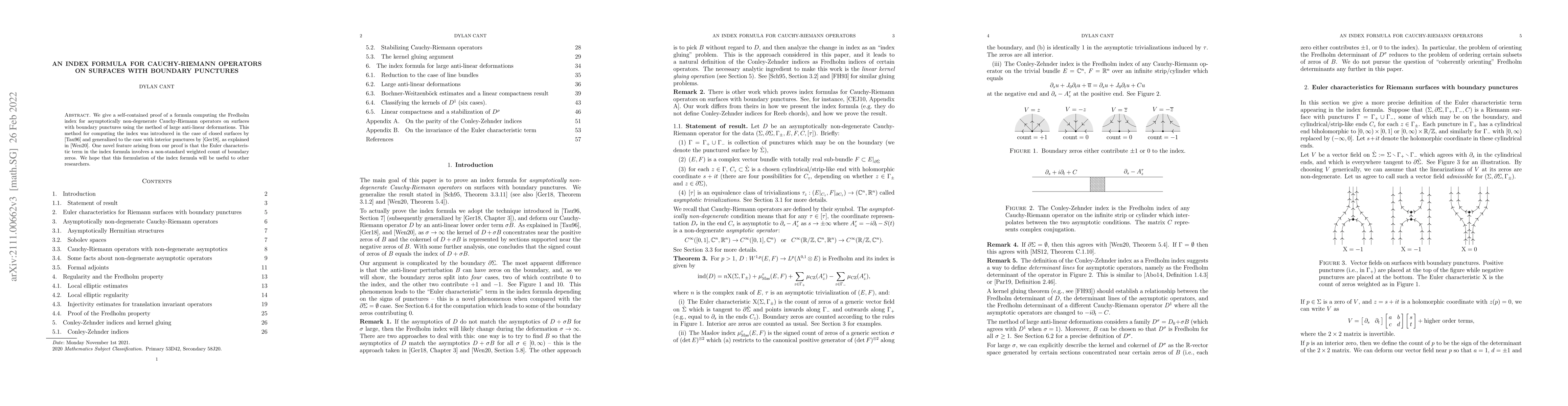 Thumbnail for An Index Formula for Cauchy-Riemann Operators on Surfaces with Boundary
  Punctures
