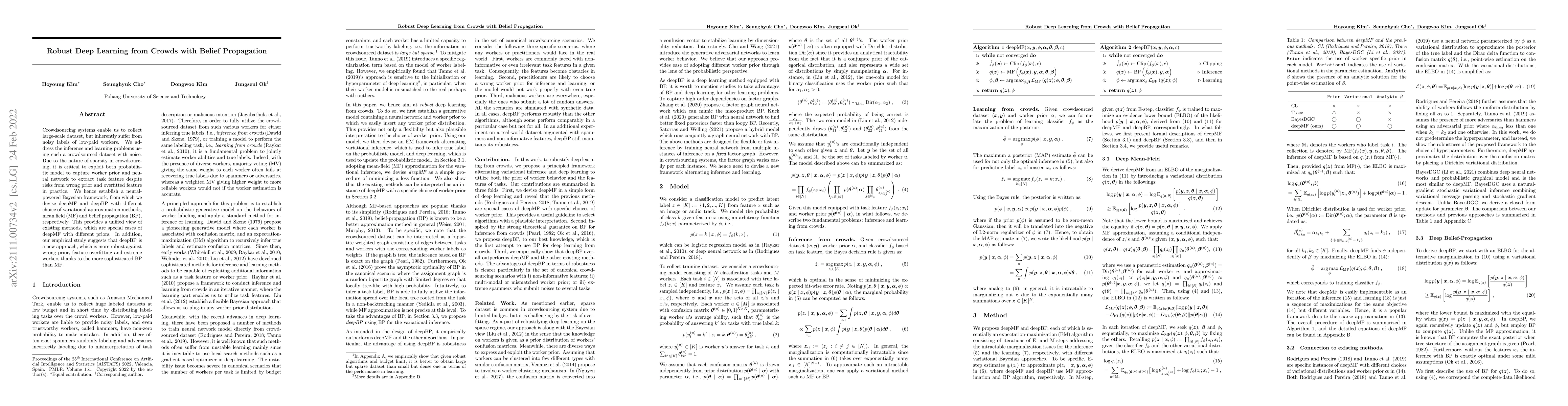 Thumbnail for Robust Deep Learning from Crowds with Belief Propagation