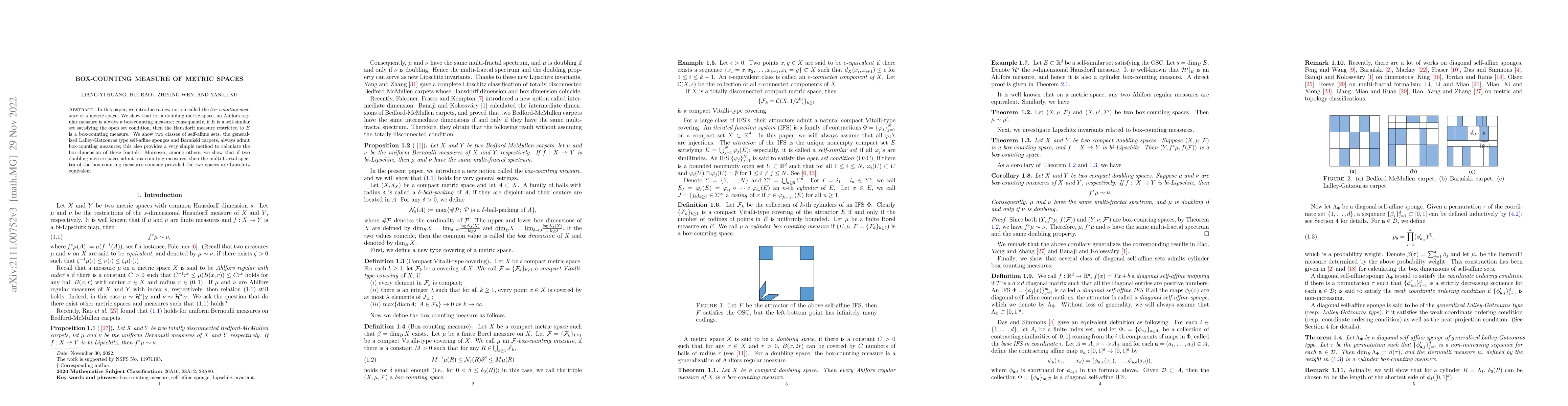 Thumbnail for Box-counting measure of metric spaces