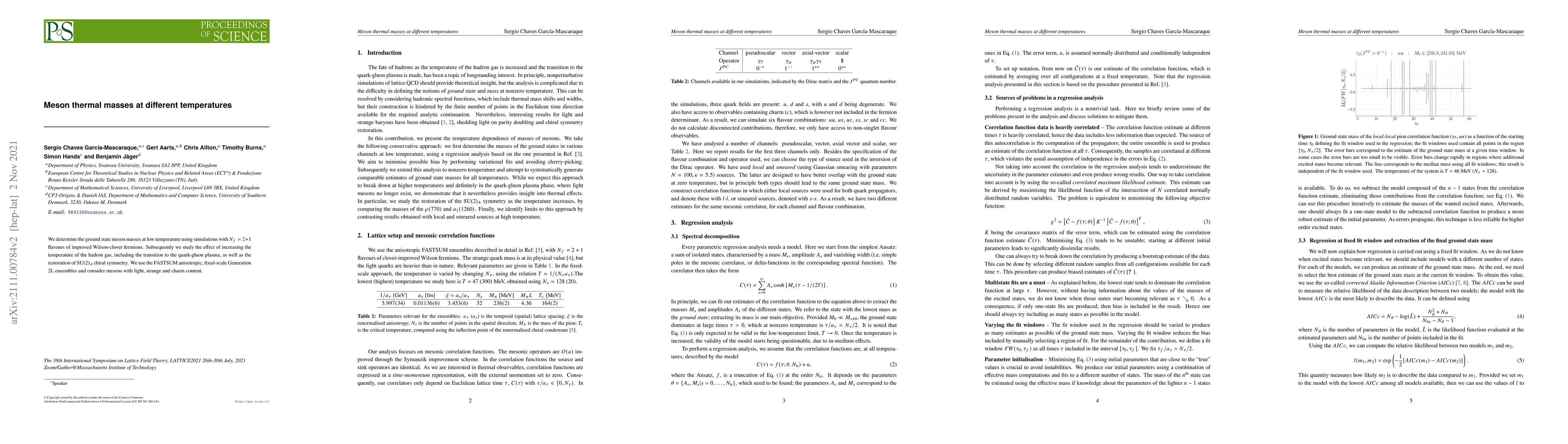Thumbnail for Meson thermal masses at different temperatures