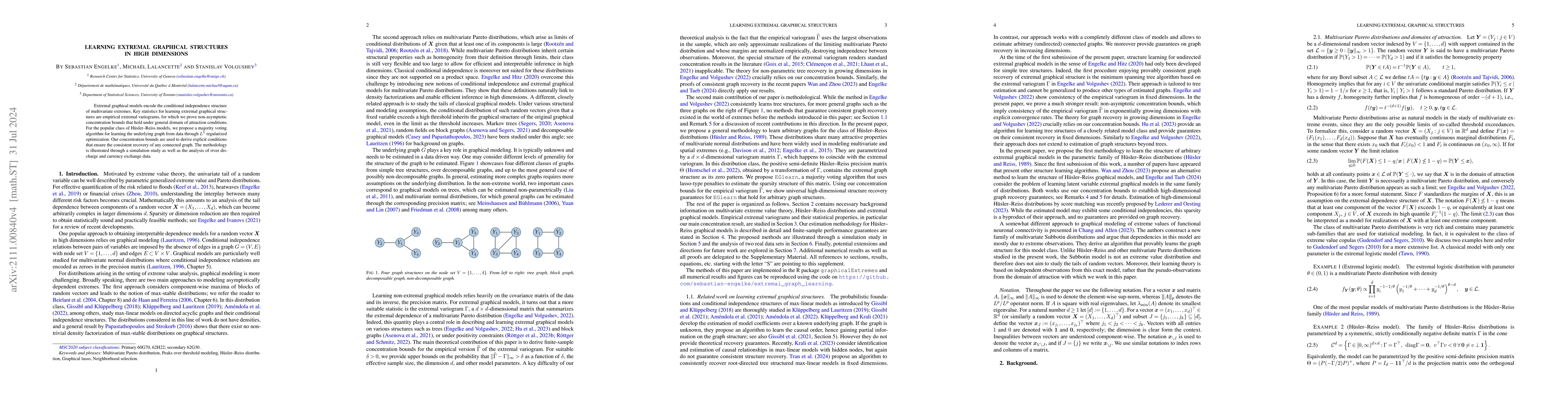Thumbnail for Learning extremal graphical structures in high dimensions