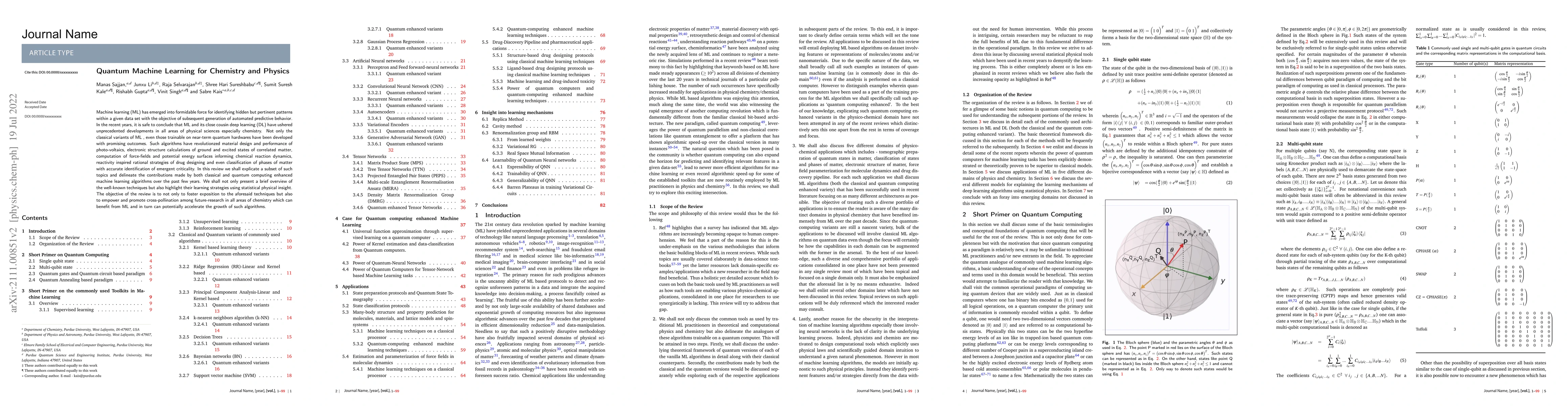Thumbnail for Quantum Machine Learning for Chemistry and Physics