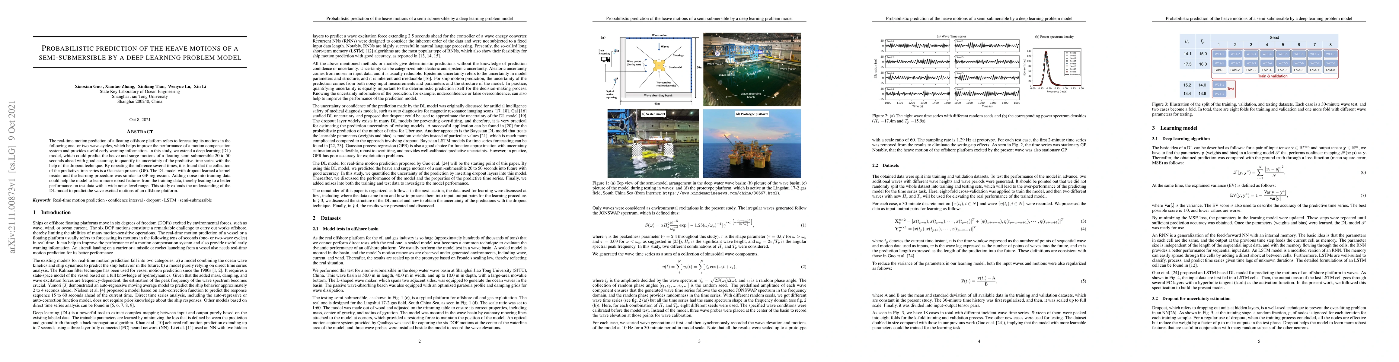 Thumbnail for Probabilistic prediction of the heave motions of a semi-submersible by a
  deep learning problem model