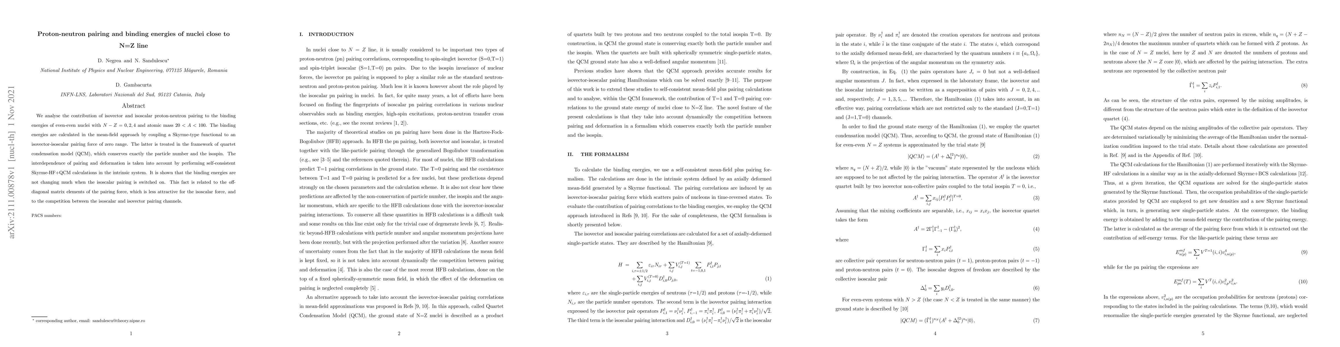Thumbnail for Proton-neutron pairing and binding energies of nuclei close to N=Z line