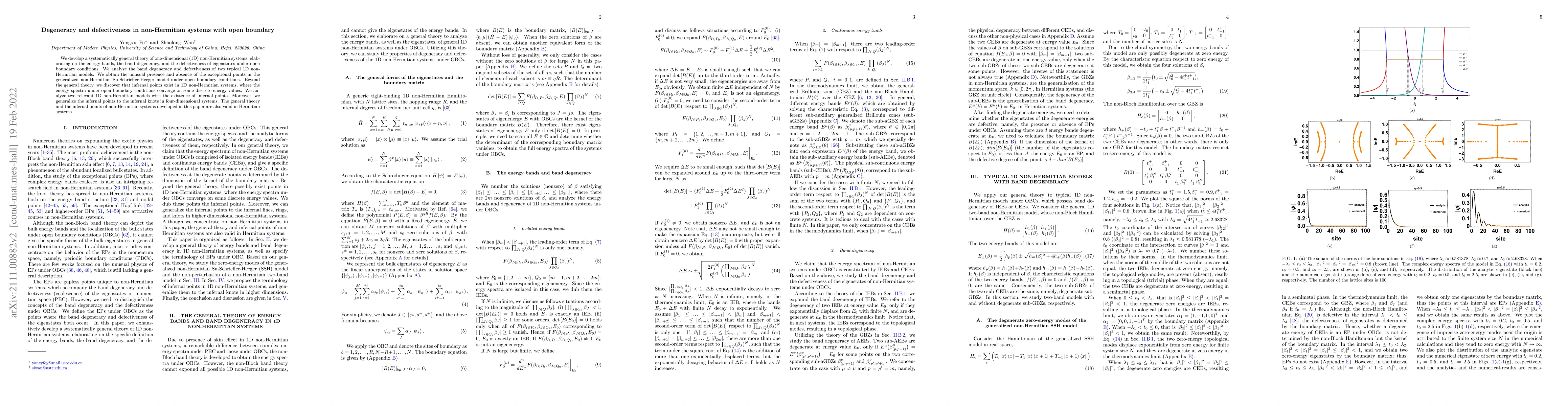 Thumbnail for Degeneracy and defectiveness in non-Hermitian systems with open boundary