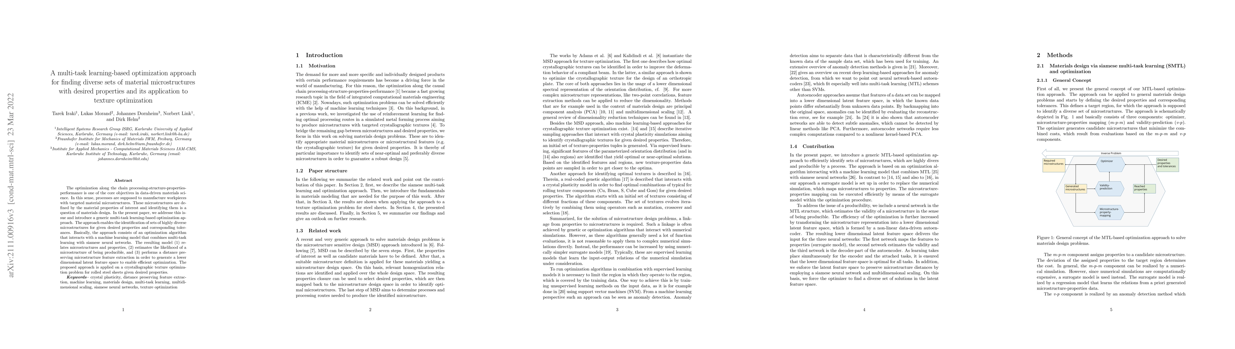 Thumbnail for A multi-task learning-based optimization approach for finding diverse
  sets of material microstructures with desired properties and its application
  to texture optimization