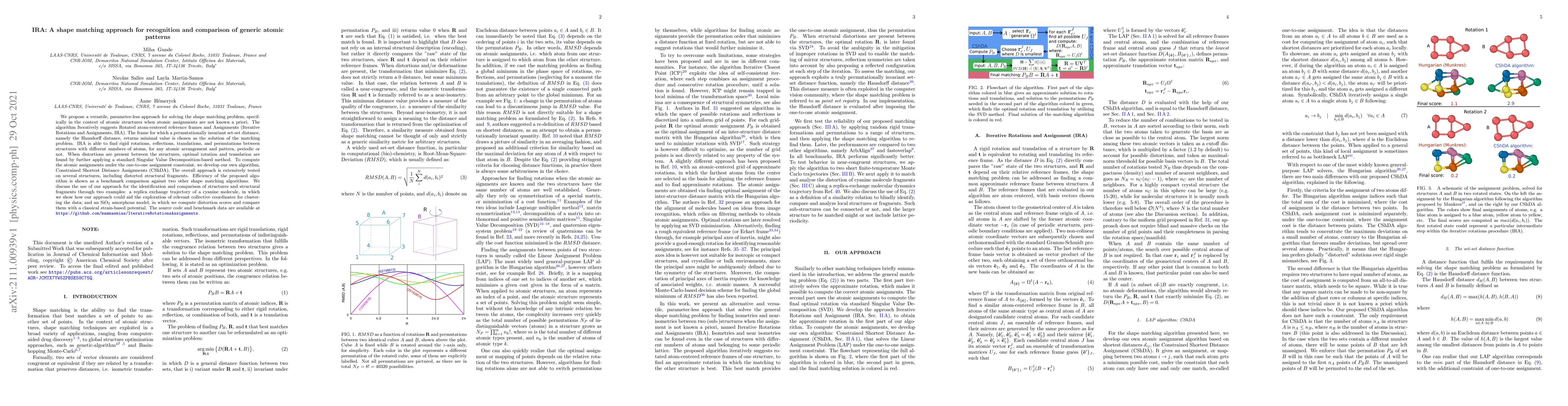 Thumbnail for IRA: A shape matching approach for recognition and comparison of generic
  atomic patterns