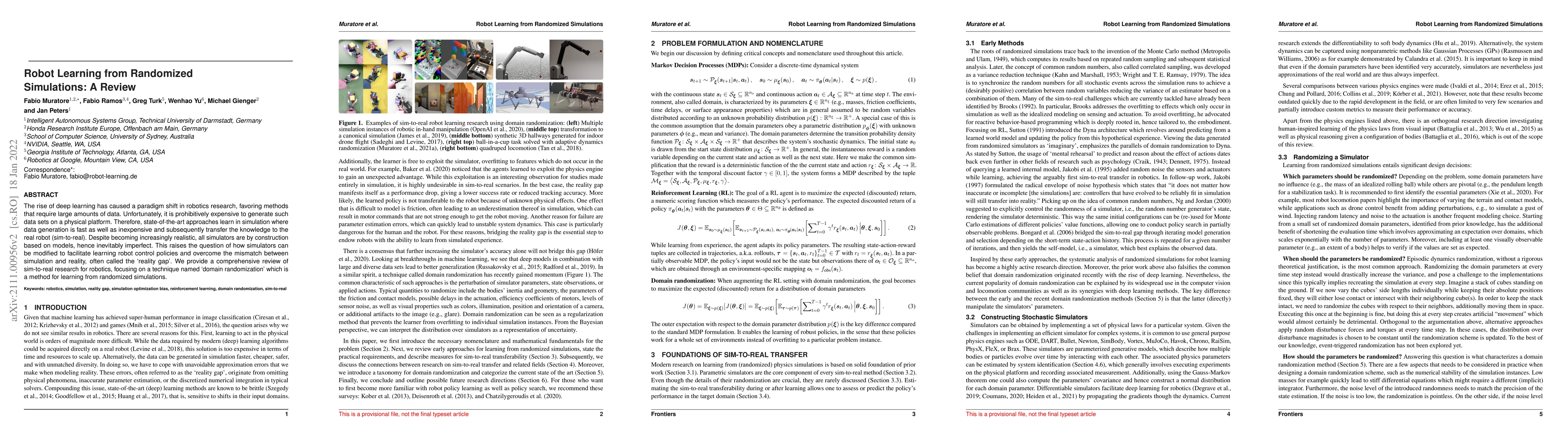 Thumbnail for Robot Learning from Randomized Simulations: A Review