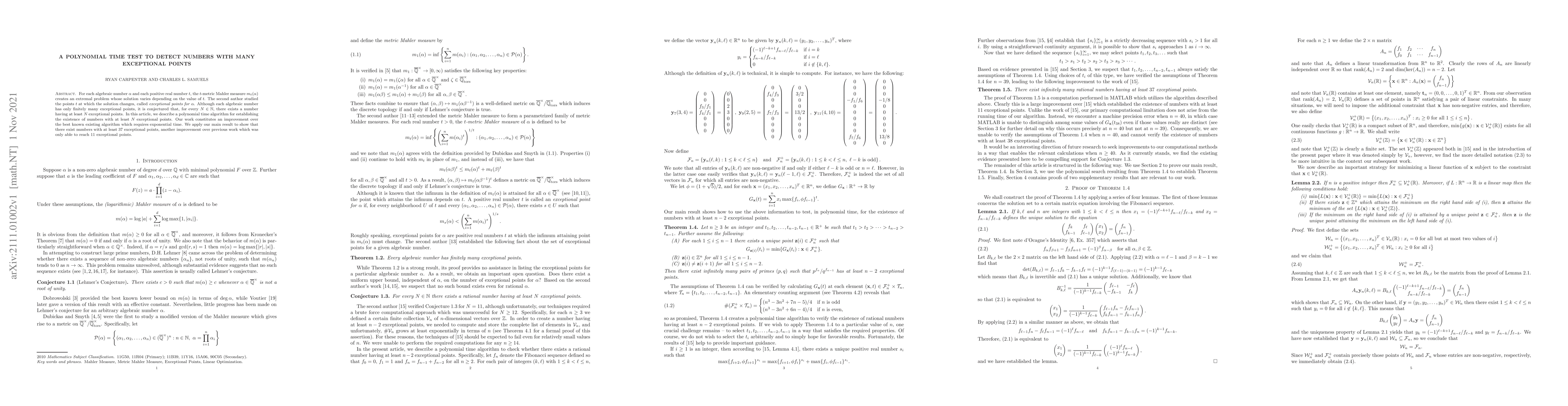 Thumbnail for A Polynomial Time Test to Detect Number with Many Exceptional Points