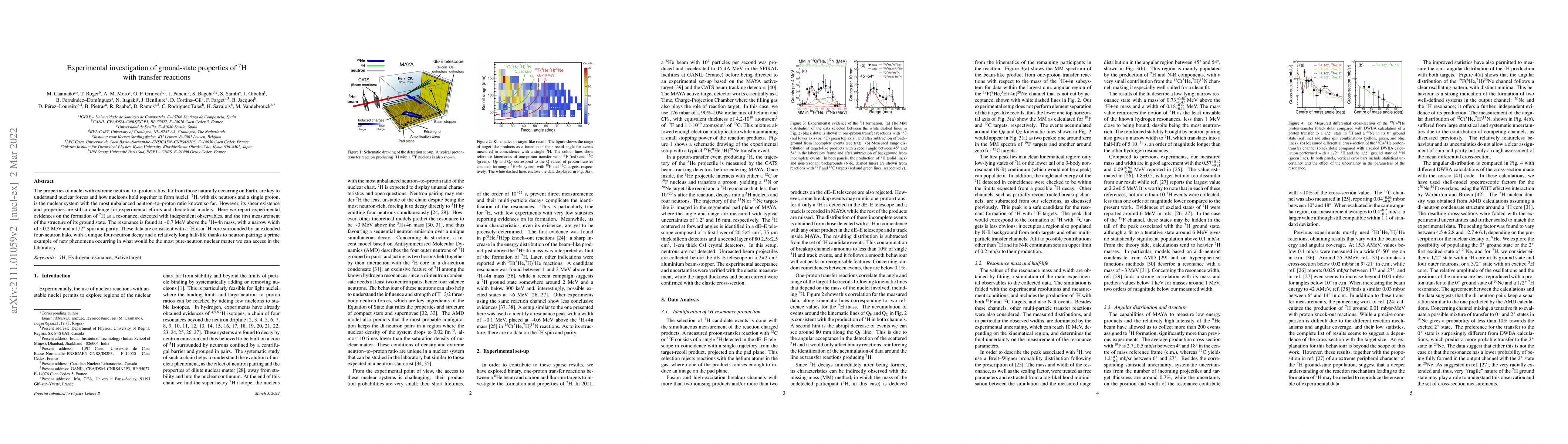 Thumbnail for Experimental investigation of ground-state properties of $^7$H with
  transfer reactions