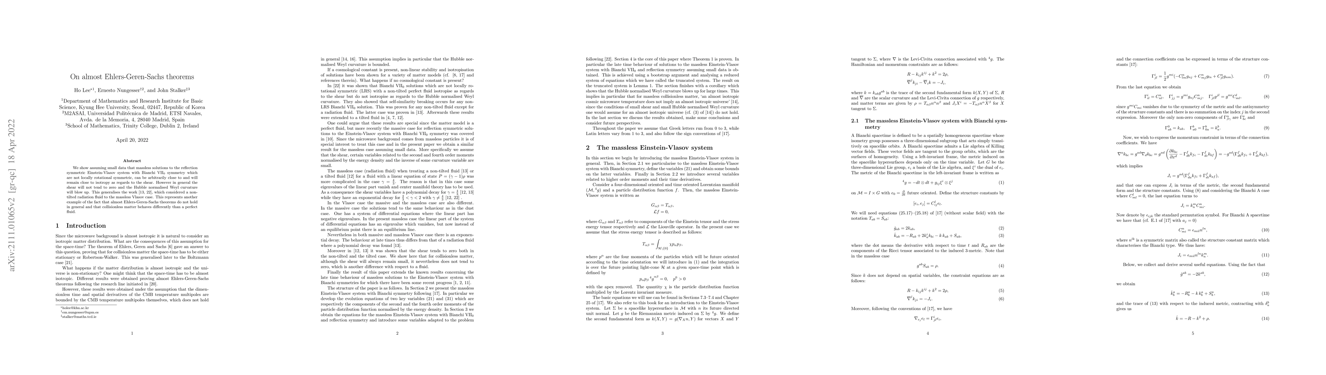 Thumbnail for On almost Ehlers-Geren-Sachs theorems