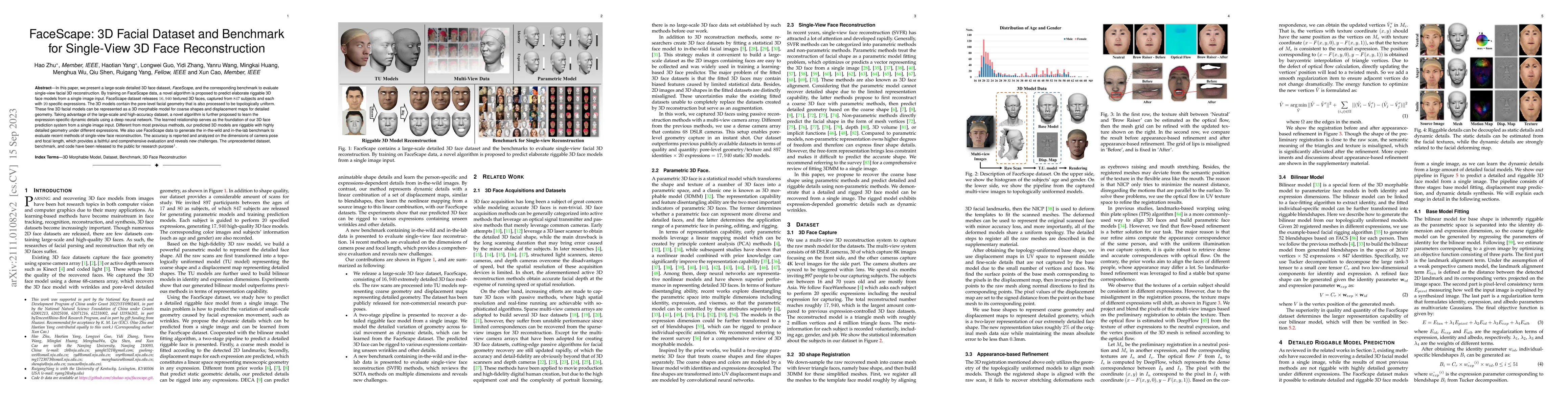 Thumbnail for FaceScape: 3D Facial Dataset and Benchmark for Single-View 3D Face
  Reconstruction
