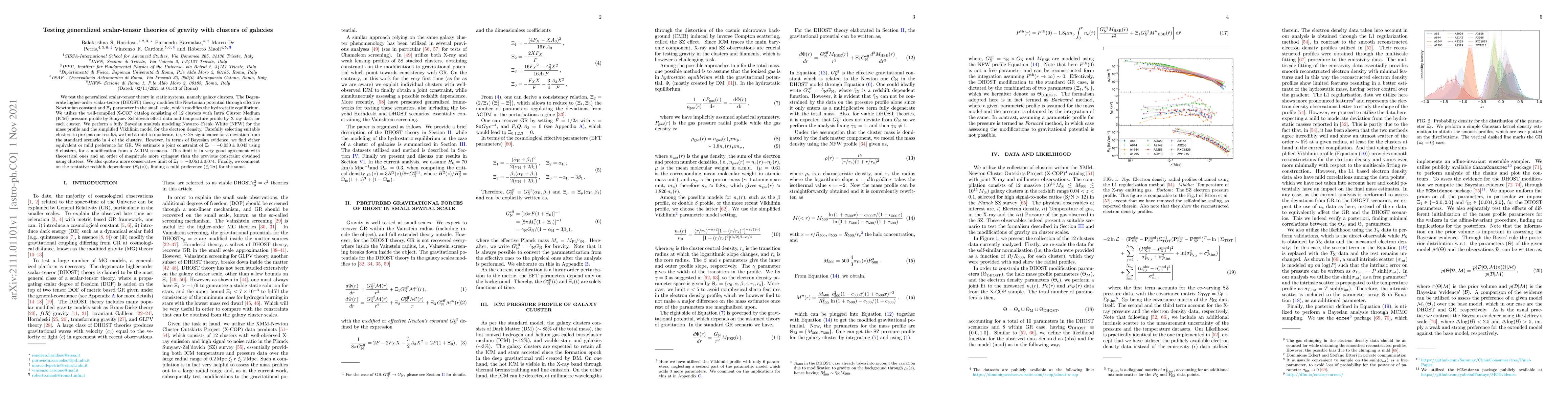 Thumbnail for Testing generalized scalar-tensor theories of gravity with clusters of
  galaxies