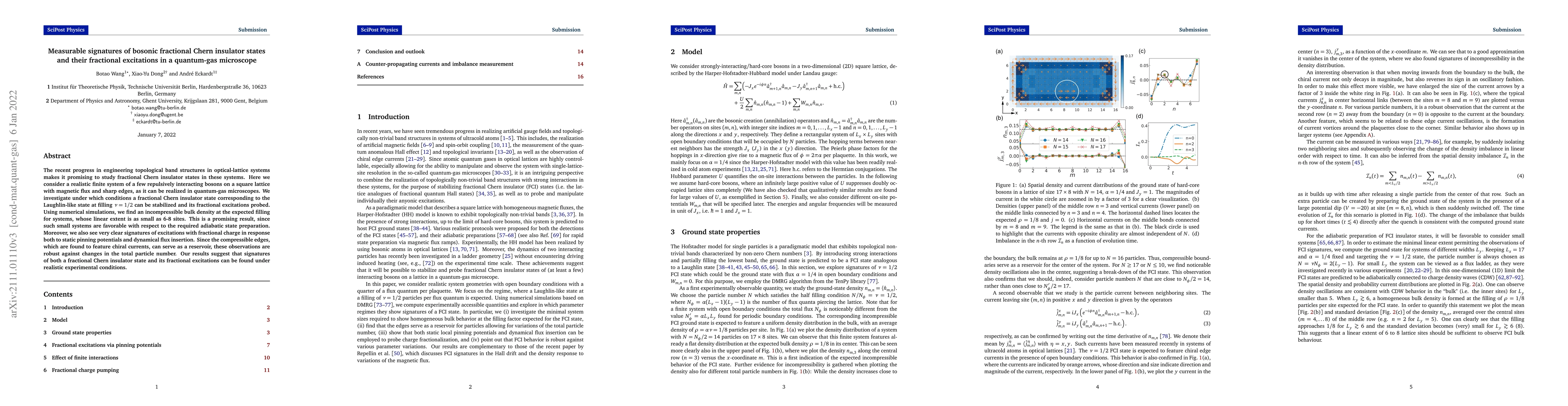 Thumbnail for Measurable signatures of bosonic fractional Chern insulator states and
  their fractional excitations in a quantum-gas microscope