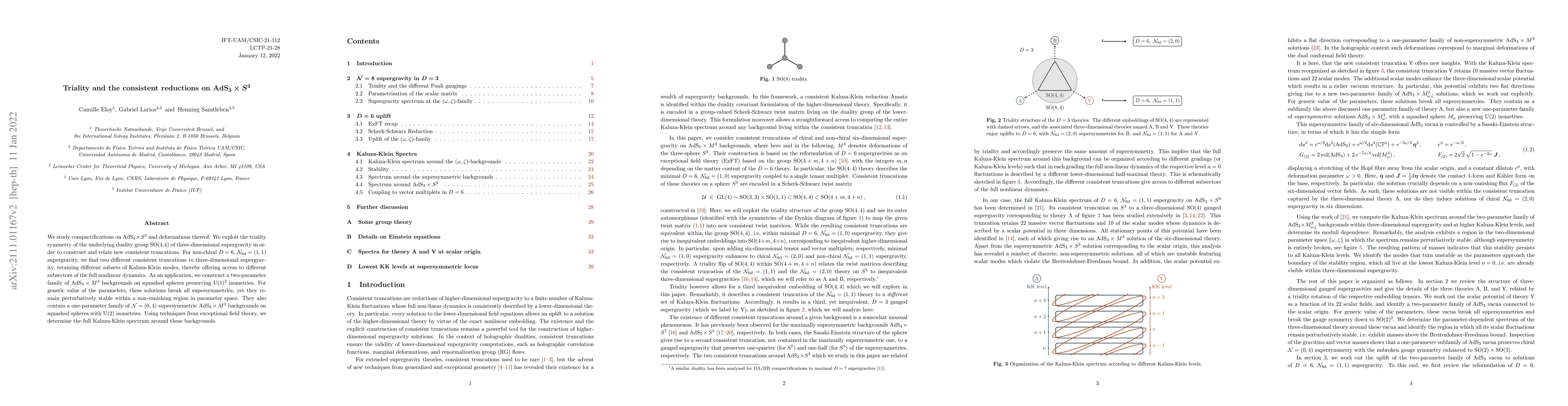 Thumbnail for Triality and the consistent reductions on ${\rm AdS}_3\times S^3$