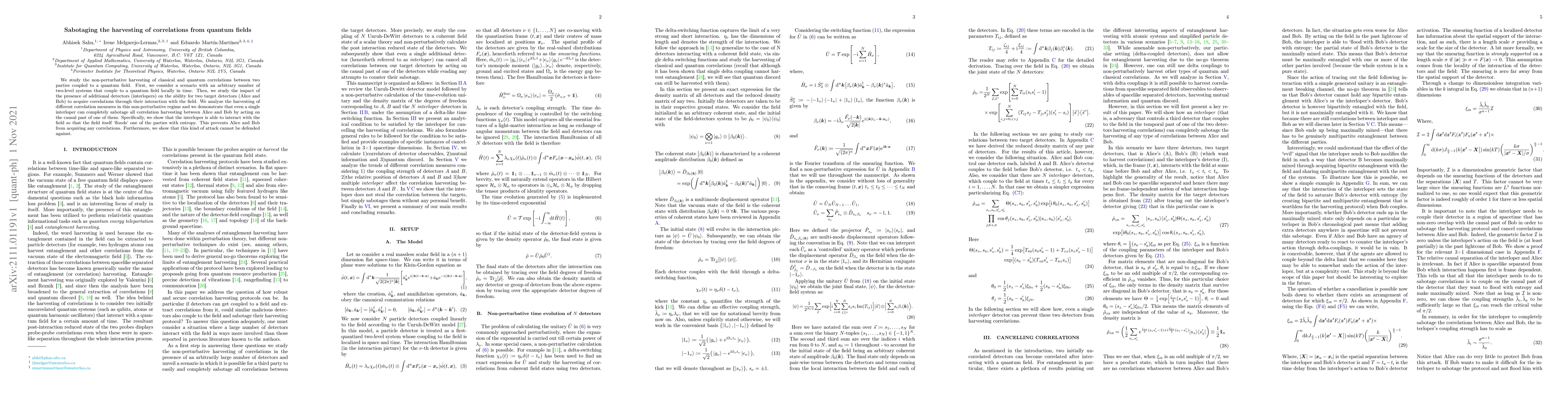 Thumbnail for Sabotaging the harvesting of correlations from quantum fields