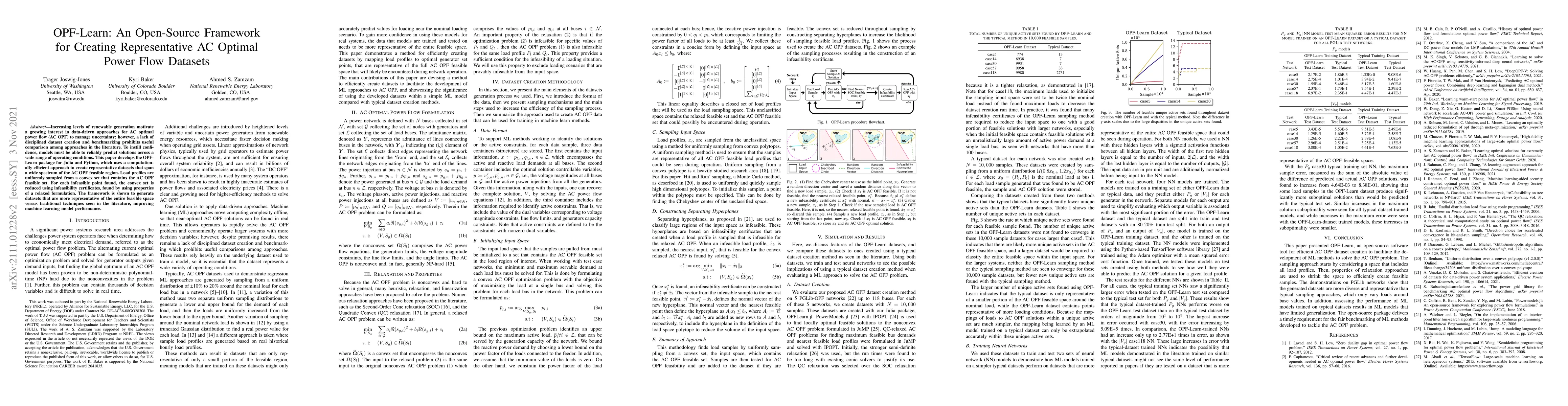 Thumbnail for OPF-Learn: An Open-Source Framework for Creating Representative AC
  Optimal Power Flow Datasets