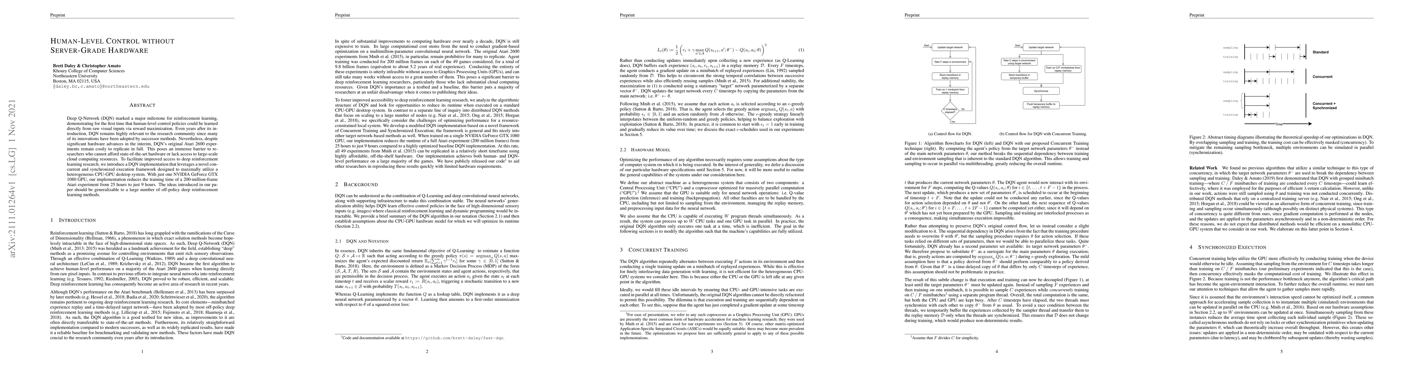 Thumbnail for Human-Level Control without Server-Grade Hardware