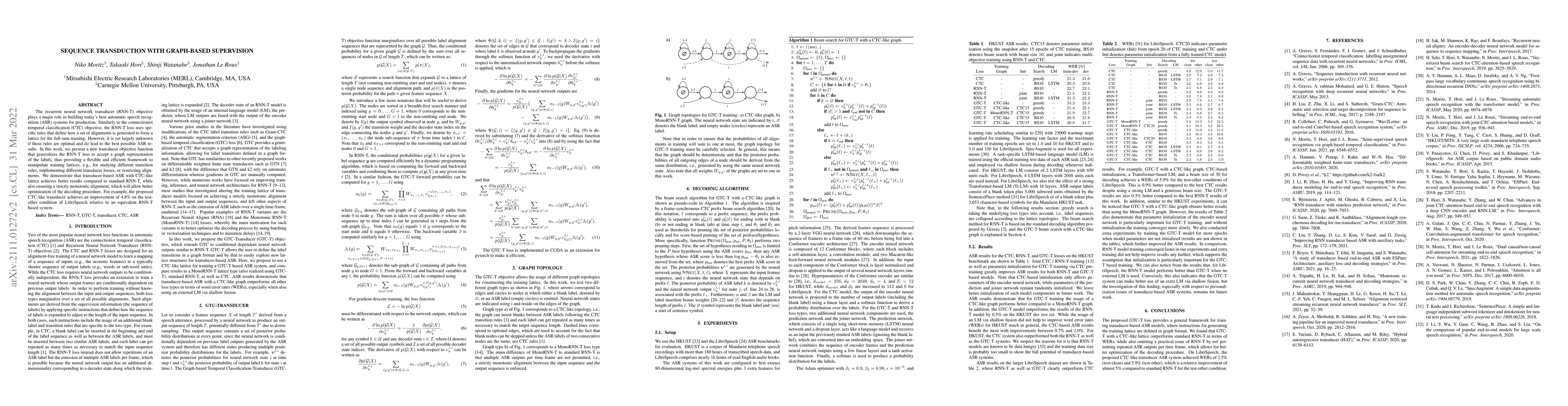 Thumbnail for Sequence Transduction with Graph-based Supervision