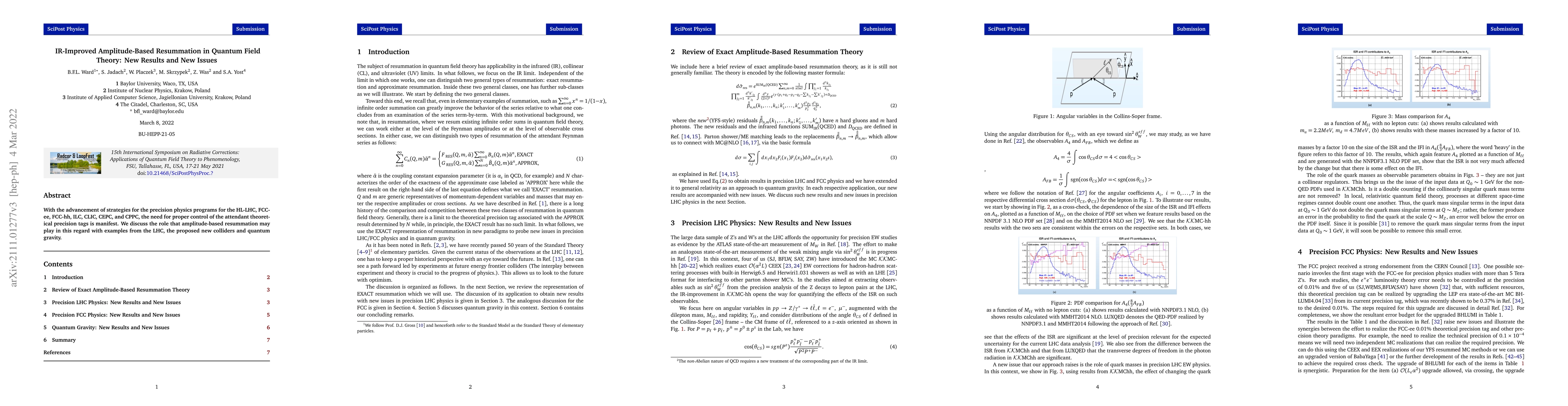 Thumbnail for IR-Improved Amplitude-Based Resummation in Quantum Field Theory: New
  Results and New Issues