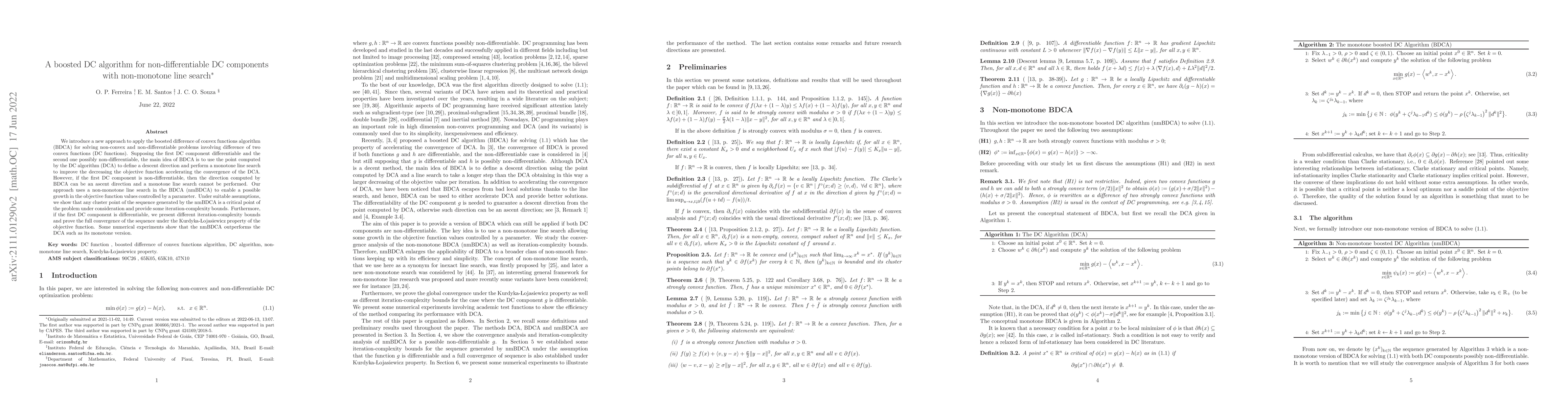 Thumbnail for A boosted DC algorithm for non-differentiable DC components with
  non-monotone line search