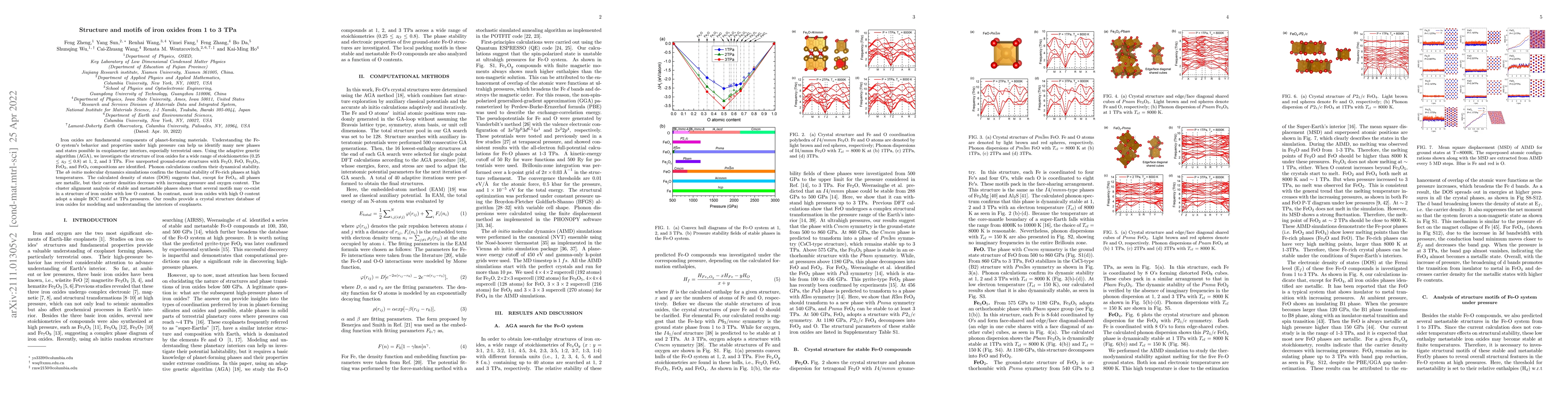 Thumbnail for Structure and motifs of iron oxides from 1 to 3 TPa