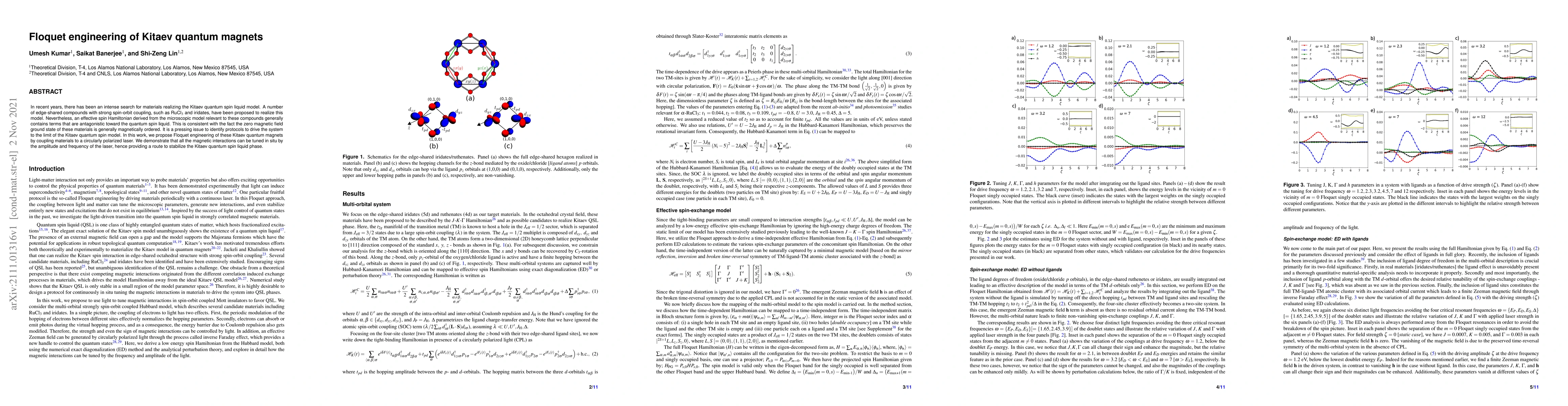 Thumbnail for Floquet engineering of Kitaev quantum magnets