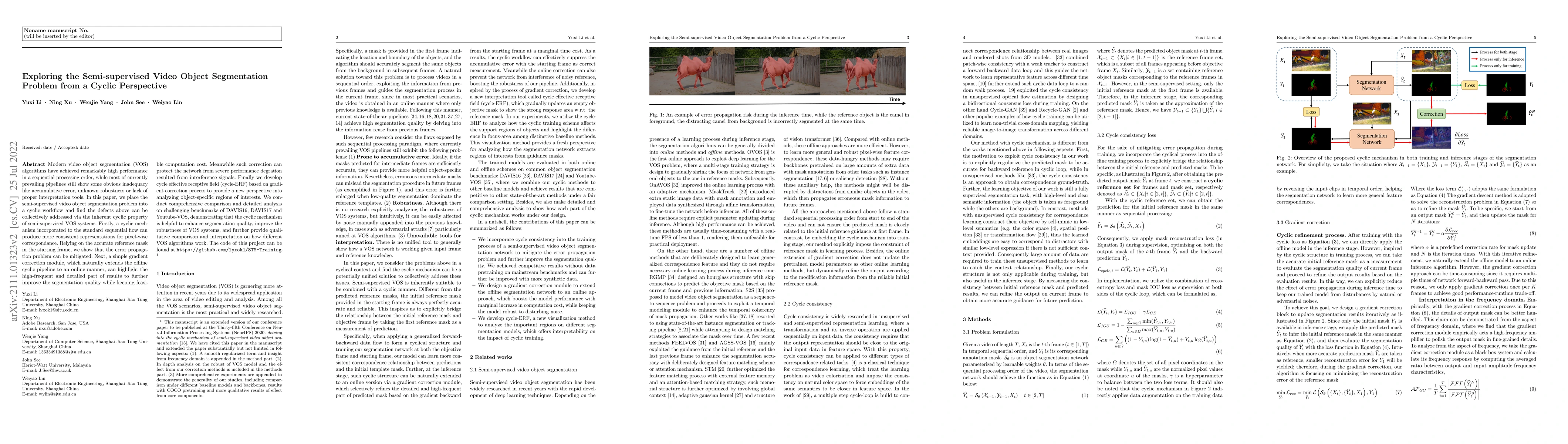 Thumbnail for Exploring the Semi-supervised Video Object Segmentation Problem from a
  Cyclic Perspective