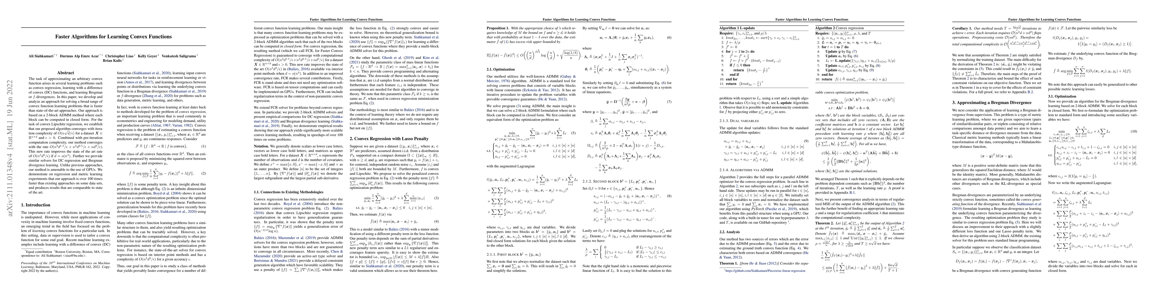 Thumbnail for Faster Algorithms for Learning Convex Functions