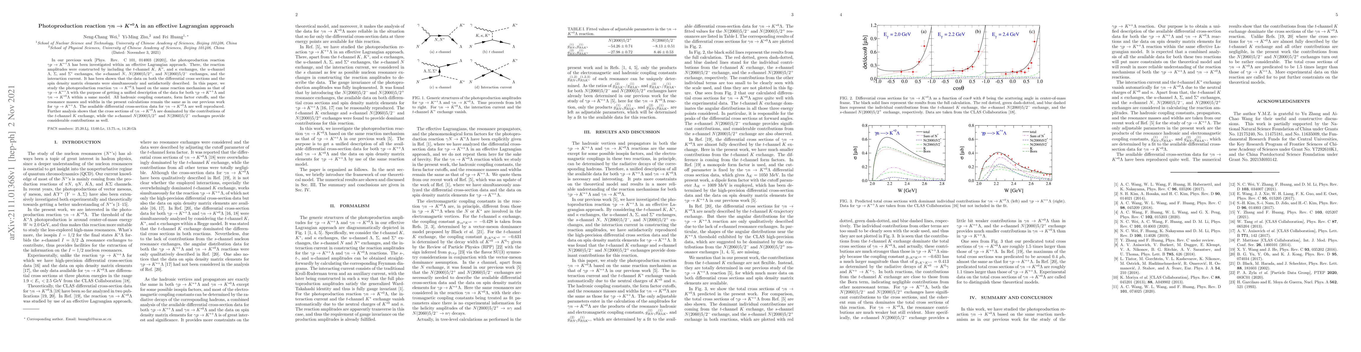 Thumbnail for Photoproduction reaction $\gamma n \to K^{\ast 0}\Lambda$ in an
  effective Lagrangian approach
