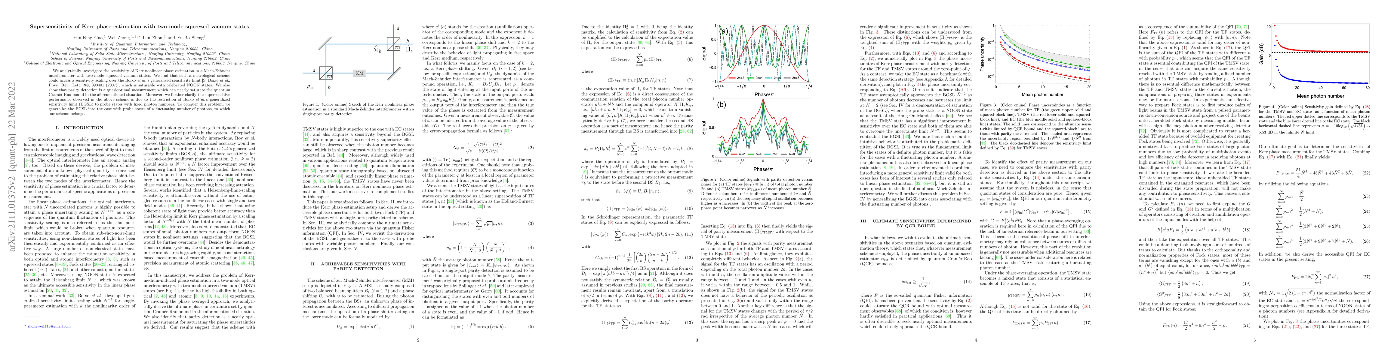 Thumbnail for Supersensitivity of Kerr phase estimation with two-mode squeezed vacuum
  states