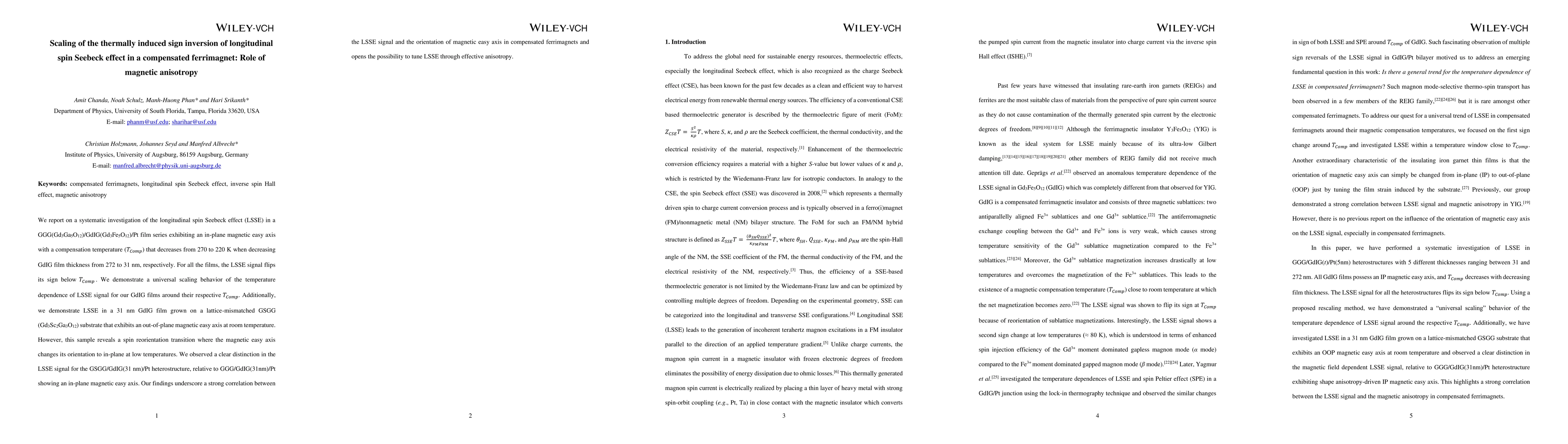 Thumbnail for Scaling of the thermally induced sign inversion of longitudinal spin
  Seebeck effect in a compensated ferrimagnet: Role of magnetic anisotropy