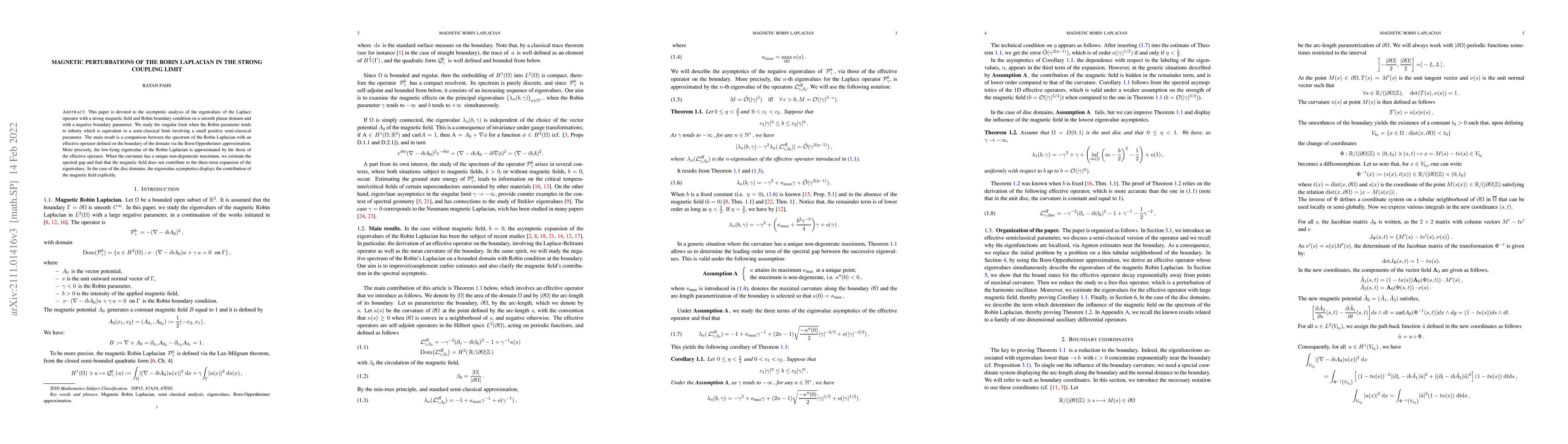 Thumbnail for Magnetic perturbations of the Robin Laplacian in the strong coupling
  limit