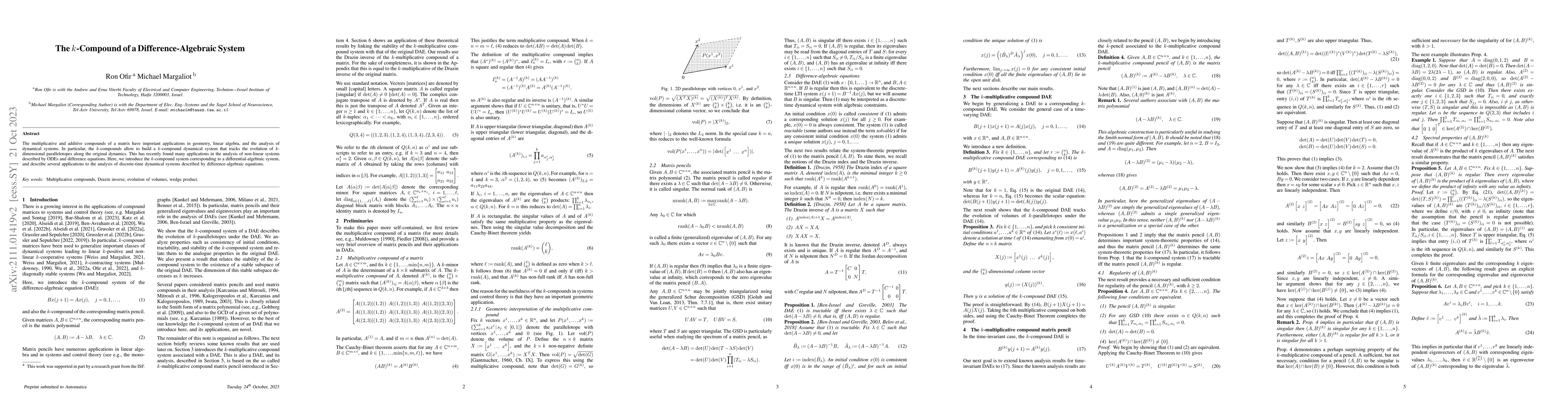 Thumbnail for The $k$-Compound of a Difference-Algebraic System