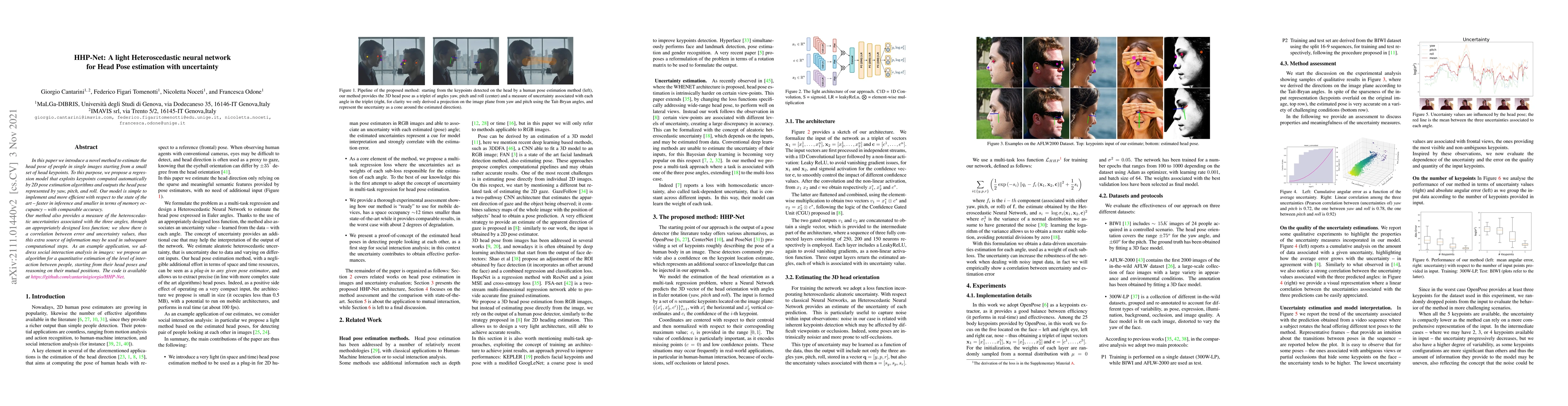 Thumbnail for HHP-Net: A light Heteroscedastic neural network for Head Pose estimation
  with uncertainty