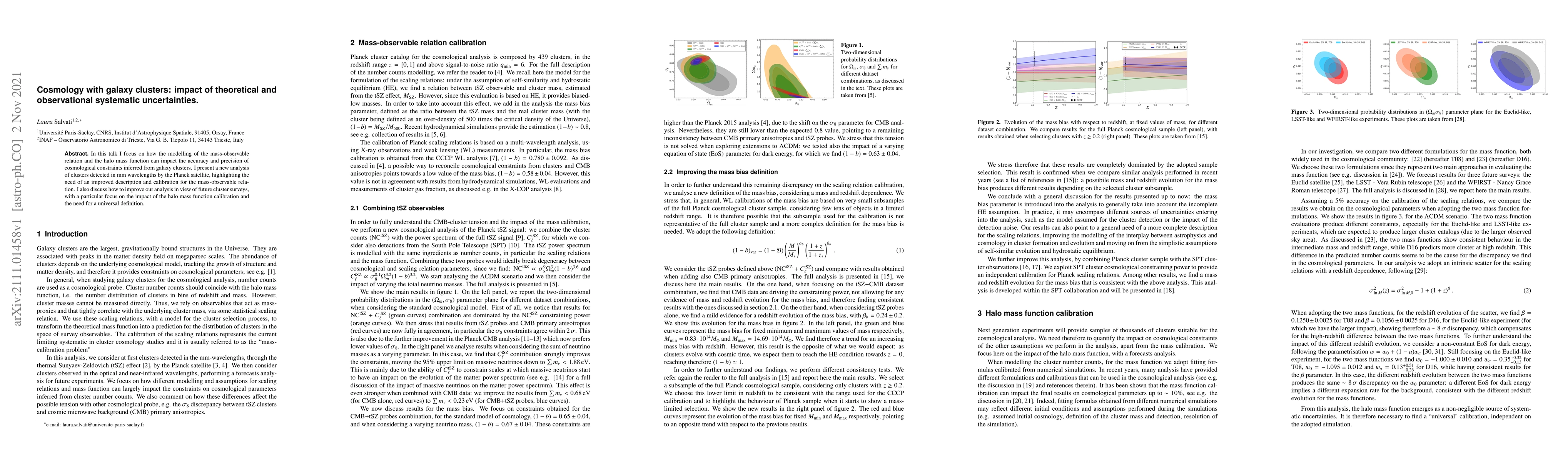 Thumbnail for Cosmology with galaxy clusters: impact of theoretical and observational
  systematic uncertainties
