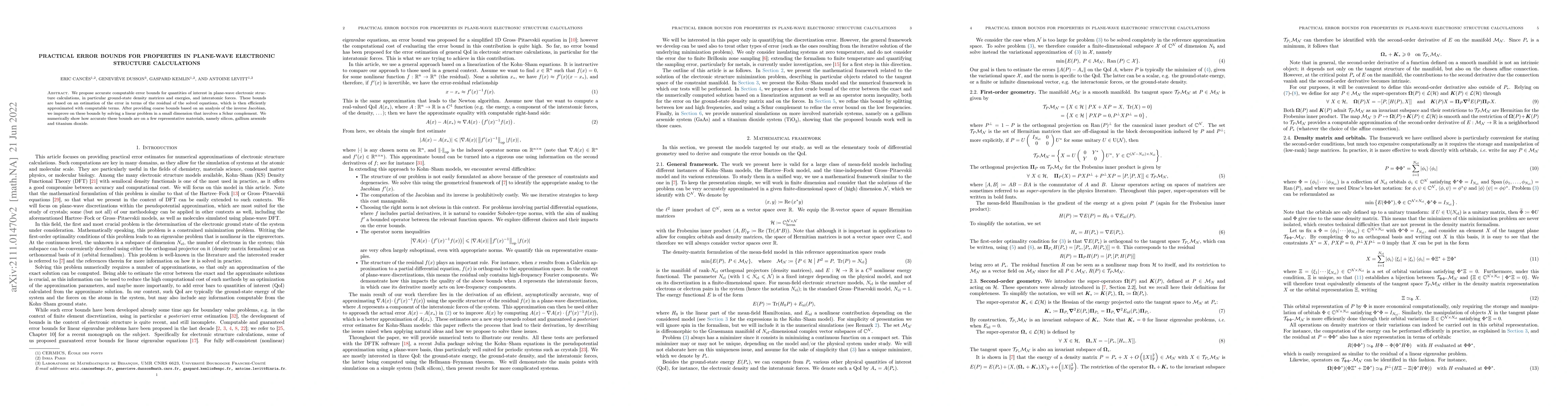 Thumbnail for Practical error bounds for properties in plane-wave electronic structure
  calculations