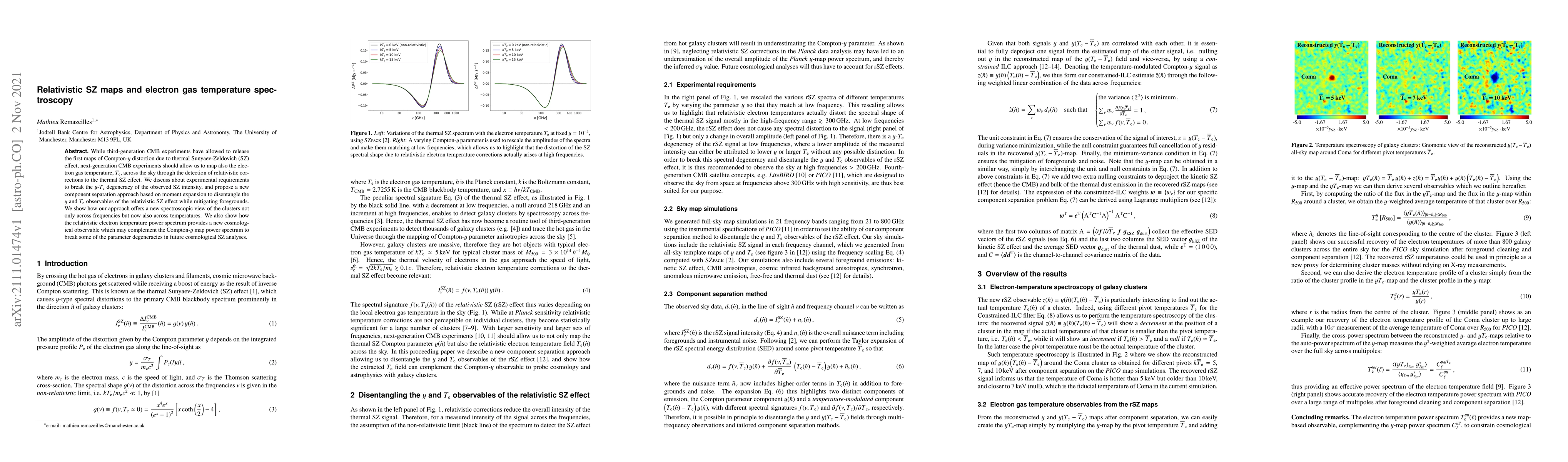 Thumbnail for Relativistic SZ maps and electron gas temperature spectroscopy