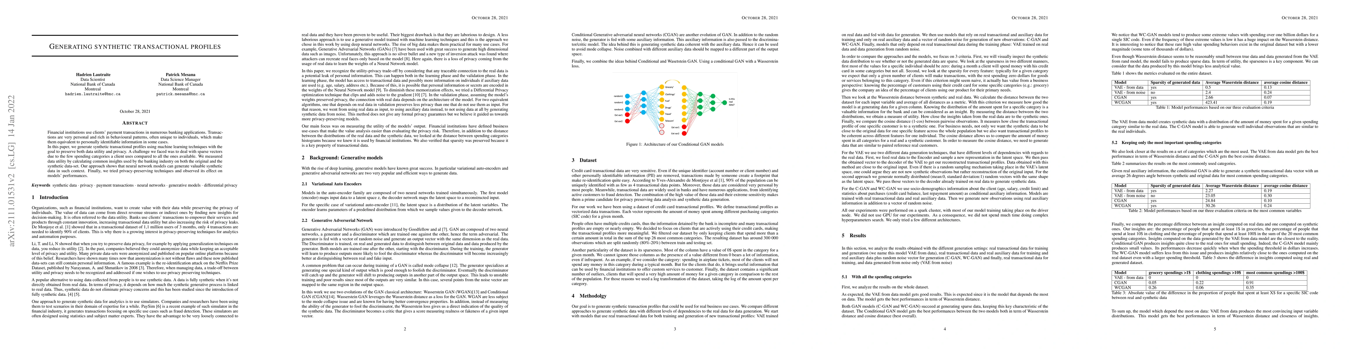 Thumbnail for Generating synthetic transactional profiles