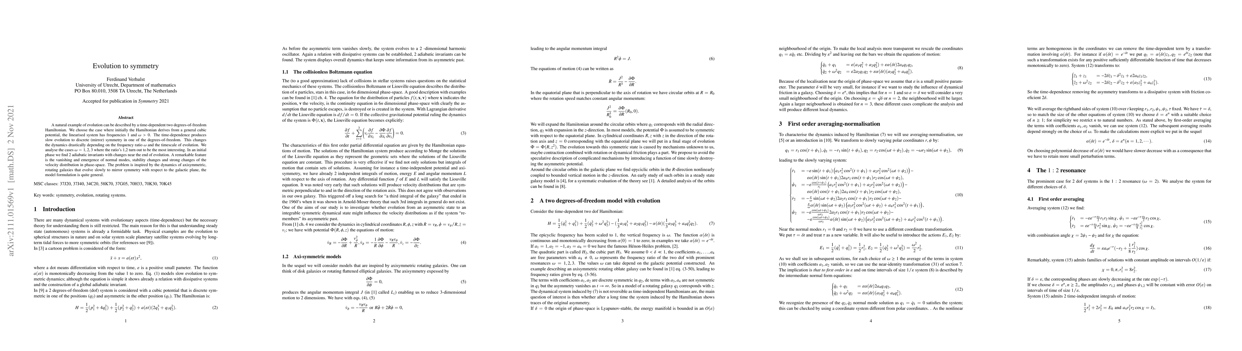 Thumbnail for Evolution to symmetry