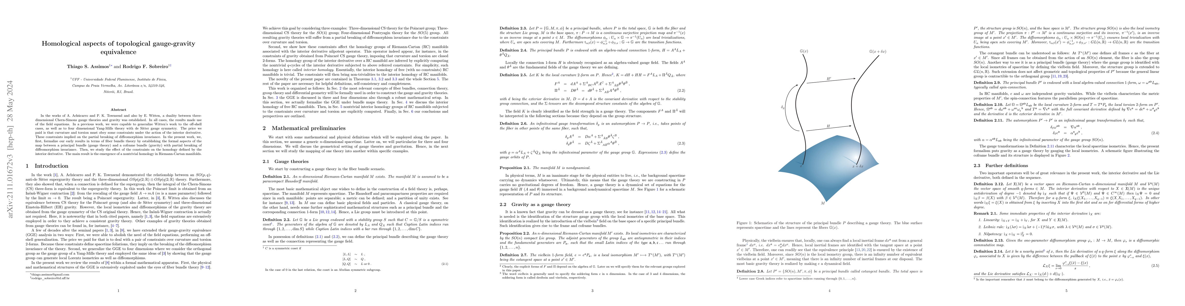 Thumbnail for Homological aspects of topological gauge-gravity equivalence